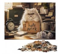 I Hate Work Puzzle en Bois 500 pièces, Jeu De Réflexion | Des détails du motif nets: un loisir seul ou à plusieurs pendant le temps libre.