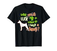 I Have A Basenji Dog Lucky Charm Shamrock St Patricks Day T-Shirt