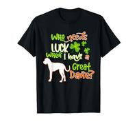 I Have A Great Dane Dog Lucky Charm Shamrock St Patricks Day T-Shirt