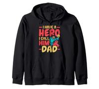 I Have A Hero I Call Him Dad Best Daddy Ever Fête des pères Sweat à Capuche