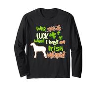 I Have A Irish Wolfhound Dog Lucky Charm St Patricks Day Manche Longue