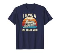 I Have A One Track Mind Train Retro Engine Model Railroad T-Shirt