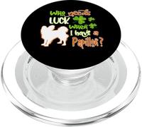 I Have A Papillon Dog Lucky Charm Shamrock St Patricks Day PopSockets PopGrip pour MagSafe