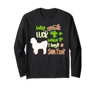 I Have A Shih Tzu Dog Lucky Charm Shamrock St Patricks Day Manche Longue