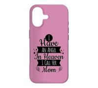 I Have an Angel in Heaven I Call Her Mom Peacock Feathers Coque pour iPhone 17