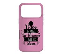 I Have an Angel in Heaven I Call Her Mom Peacock Feathers Coque pour iPhone 17 Pro