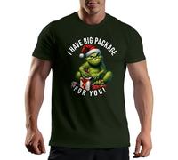 I Have big Package for You Christmas Grinch T-Shirt Vert Militaire pour Homme Size XL
