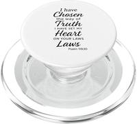 I Have Chosen The Way of Truth Psaume 119:30 Christian Faith PopSockets PopGrip pour MagSafe