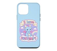 I Have Contempt Mignon Kawaii Dragon Sarcastique Mood Art Bleu Coque pour iPhone 12 Mini