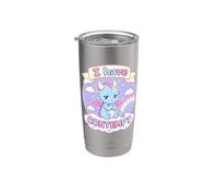 I Have Contempt Mignon Kawaii Dragon Sarcastique Mood Art Gobelet isotherme en acier inoxydable double paroi