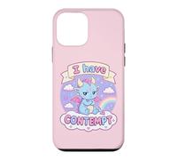 I Have Contempt Mignon Kawaii Dragon Sarcastique Mood Art Rose Coque pour iPhone 12 Mini