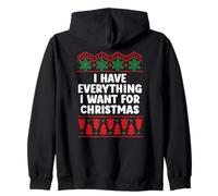 I Have Everything I Want for Christmas Couples Pajamas Funny Sweat à Capuche