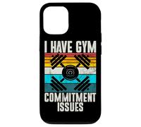 I Have Gym Commitment Issues Haltères d'entraînement rétro Coque pour iPhone 12/12 Pro