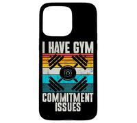 I Have Gym Commitment Issues Haltères d'entraînement rétro Coque pour iPhone 15 Pro Max