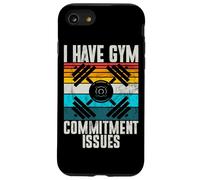 I Have Gym Commitment Issues Haltères d'entraînement rétro Coque pour iPhone SE (2020) / 7/8