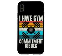 I Have Gym Commitment Issues Haltères d'entraînement rétro Coque pour iPhone XS Max