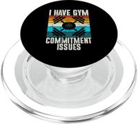 I Have Gym Commitment Issues Haltères d'entraînement rétro PopSockets PopGrip pour MagSafe