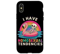 I Have Homosexual Tendencies Funny Skeleton LGBTQ Summer Coque pour iPhone X/XS