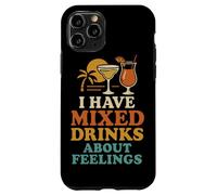 I Have Mixed Drinks About Feelings Funny Citation Vacation Coque pour iPhone 11 Pro