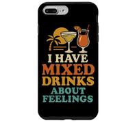 I Have Mixed Drinks About Feelings Funny Citation Vacation Coque pour iPhone 7 Plus/8 Plus