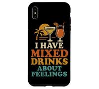 I Have Mixed Drinks About Feelings Funny Citation Vacation Coque pour iPhone XS Max