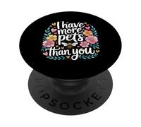 I Have More Pets Than You Beekeeper Honey Jokes |- PopSockets PopGrip Adhésif