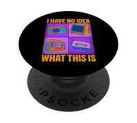 I Have No Idea What This is 80s 90s Funny Gen Z Humour PopSockets PopGrip Adhésif