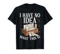 I Have No Idea What This is Domino Set dans Une boîte en Bois T-Shirt