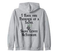 I Have Patience of a Saint Cunty McFuckoff Funny St Patricks Sweat à Capuche