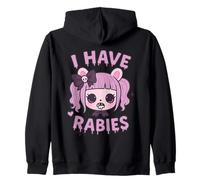 I Have Rabies Dark Humour Sarcastique Mignon Goth Emo Kawaii Sweat à Capuche