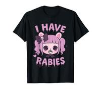 I Have Rabies Dark Humour Sarcastique Mignon Goth Emo Kawaii T-Shirt