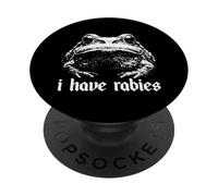 I Have Rabies Frog Funny Meme Sarcastic Amphibian Humour PopSockets PopGrip Adhésif