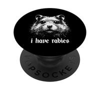 I Have Rabies Hamster Meme Humour Sarcastique Drôle PopSockets PopGrip Adhésif