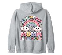 I Have The Best Mom In The World Rainbow pour enfants filles Sweat à Capuche
