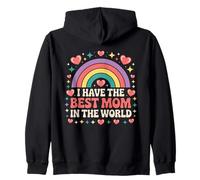 I Have The Best Mom In The World Rainbow pour enfants filles Sweat à Capuche