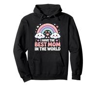 I Have The Best Mom In The World Rainbow pour enfants filles Sweat à Capuche