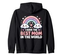 I Have The Best Mom In The World Rainbow pour enfants filles Sweat à Capuche