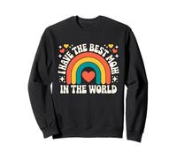 I Have The Best Mom In The World Rainbow pour enfants filles Sweatshirt