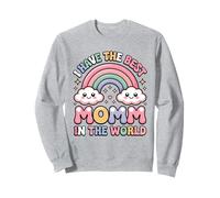 I Have The Best Mom In The World Rainbow pour enfants filles Sweatshirt