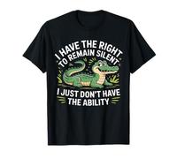 I Have The Right to Remain Silent But I Can't Fun Crocodile T-Shirt