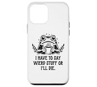 I Have to Say Weird Stuff Or I'll Die Frog Drinking Coffee Coque pour iPhone 12 Mini