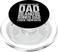 I Have Two Titles Dad and Bonus Dad Fête des pères Hommes PopSockets PopGrip pour MagSafe