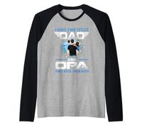 I Have Two Titles Dad and Opa Funny Fathers Day Manche Raglan