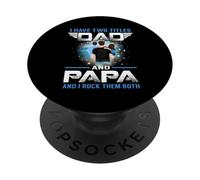I Have Two Titles Dad and Papa Funny Fathers Day PopSockets PopGrip Adhésif