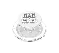 I Have Two Titles Dad Bonus Dad and Rock Them Both Vintage PopSockets PopGrip pour MagSafe