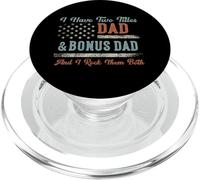 I Have Two Titles Dad & Bonus Dad I Rock Them Both Bonus Dad PopSockets PopGrip pour MagSafe