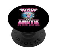 I Have Two Titles Mom and Auntie for Mothers Day PopSockets PopGrip Adhésif