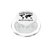I Haven't Been Everywhere But It's on My List World Map PopSockets PopGrip pour MagSafe