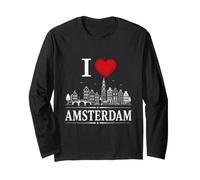 I Heart Amsterdam I Love Amsterdam Souvenir Manche Longue