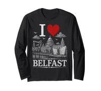 I Heart Belfast I Love Belfast Souvenir Manche Longue
